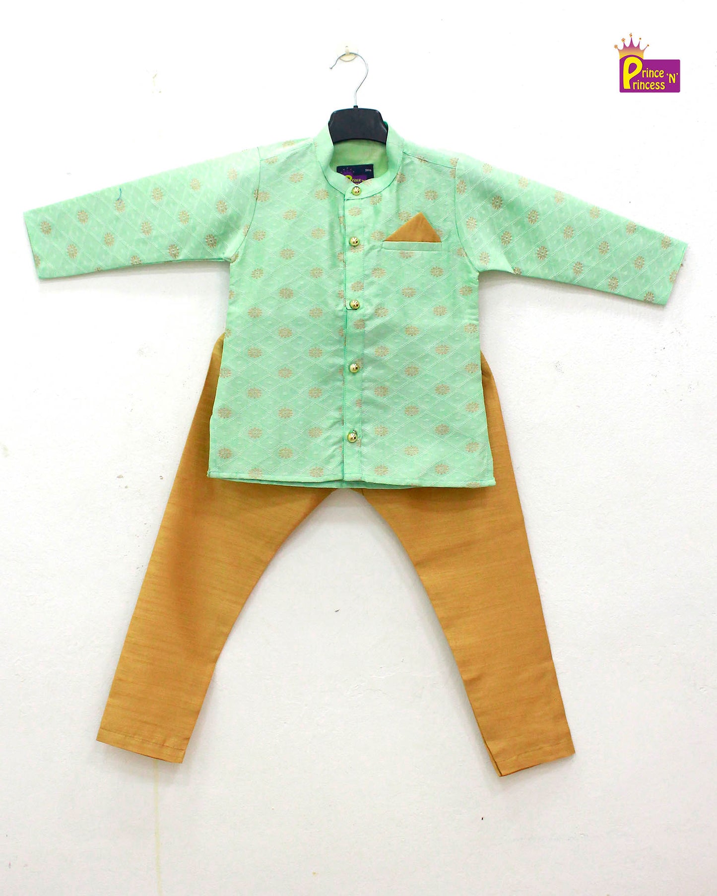 Boys Pista green sandal  Kurta Pajama KP131