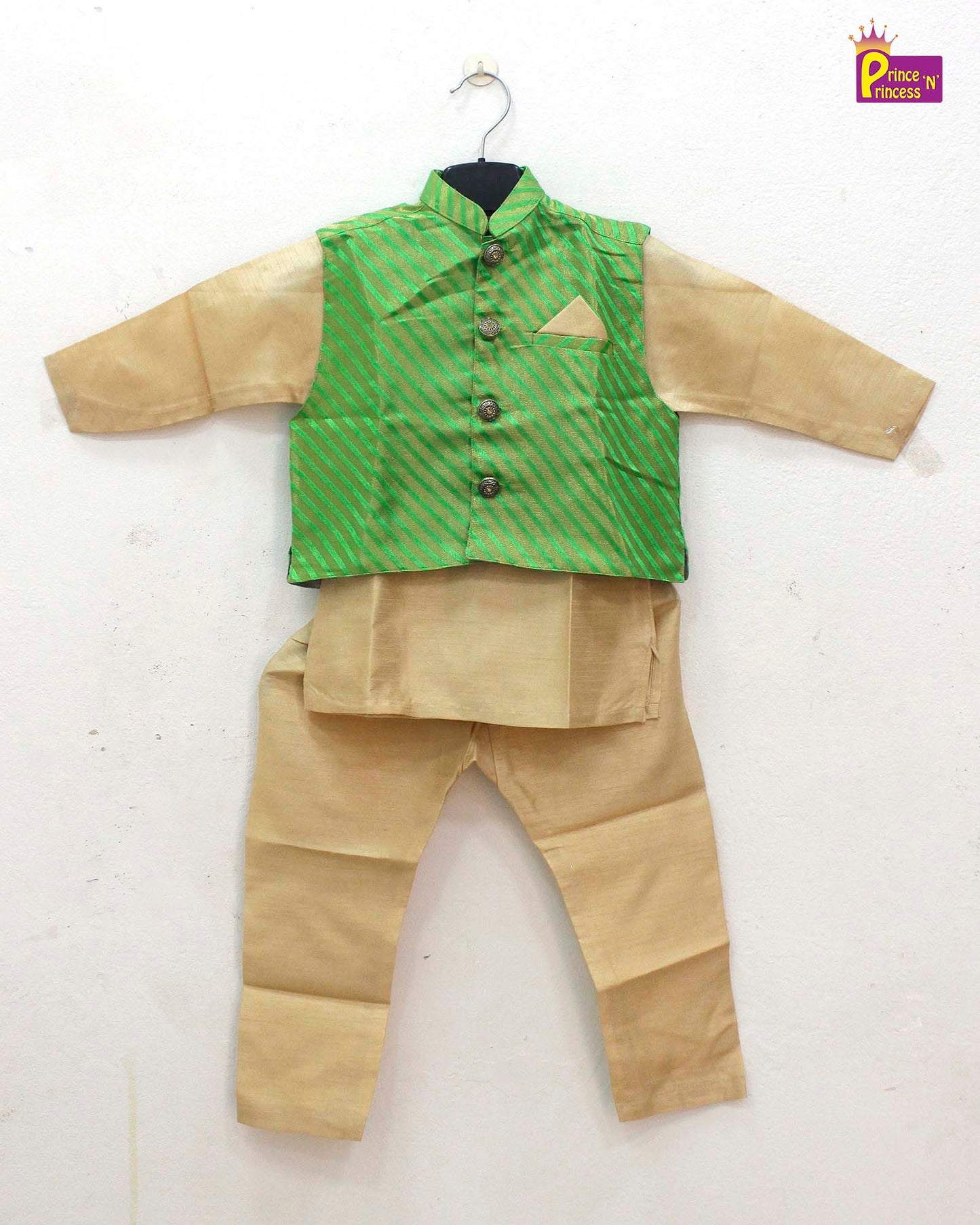 Boys Green  Overcoat Sherwani KP144