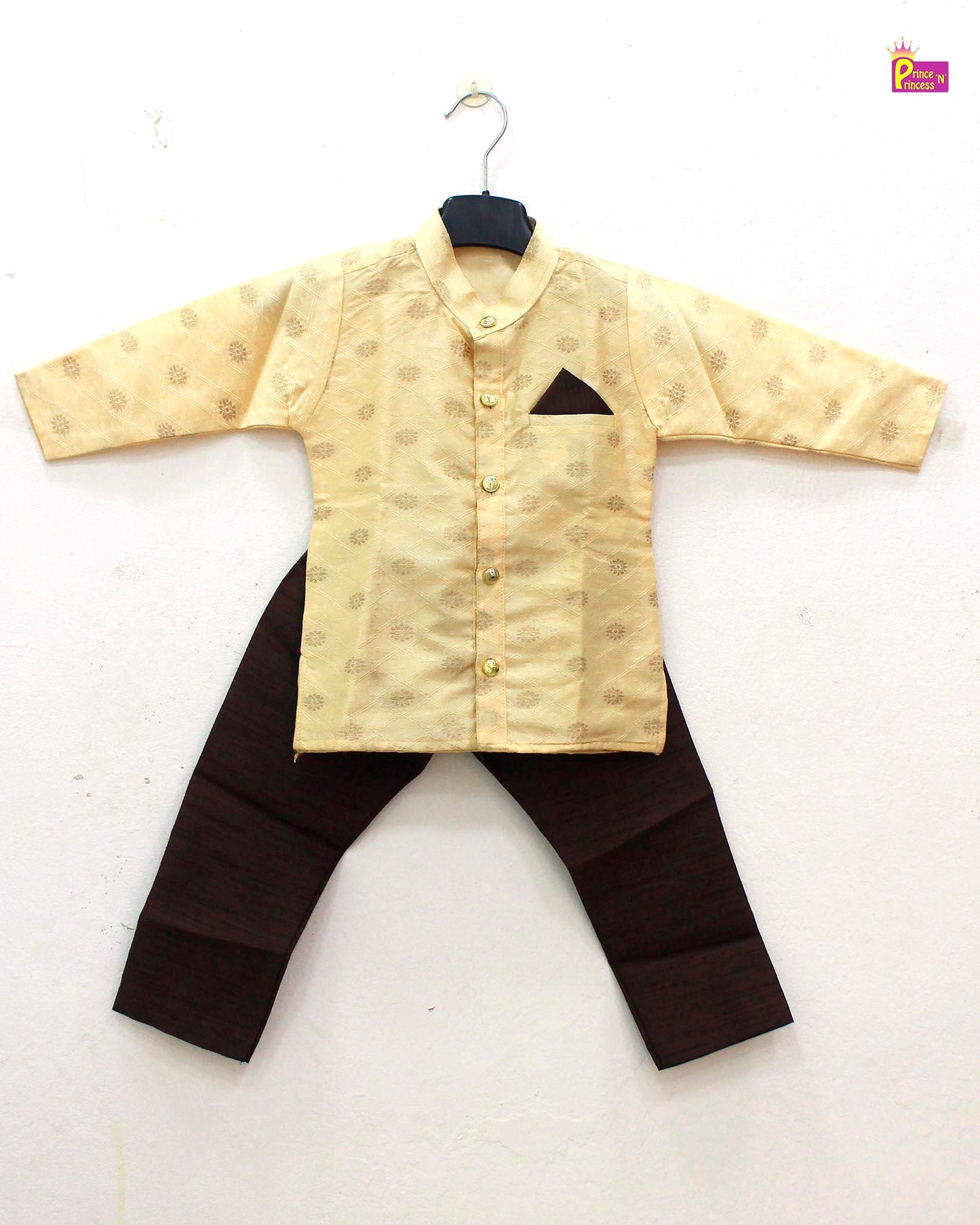 Boys Chikoo sandal  Kurta Pajama KP172