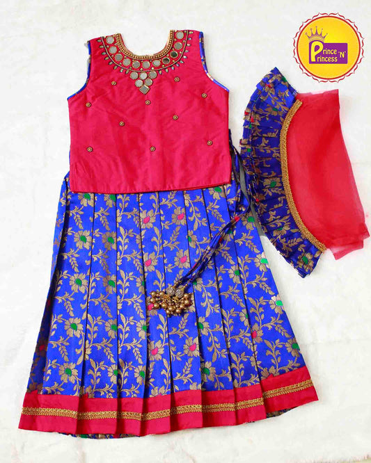 Kids Trending Blue Pink Lehenga Choli LC074