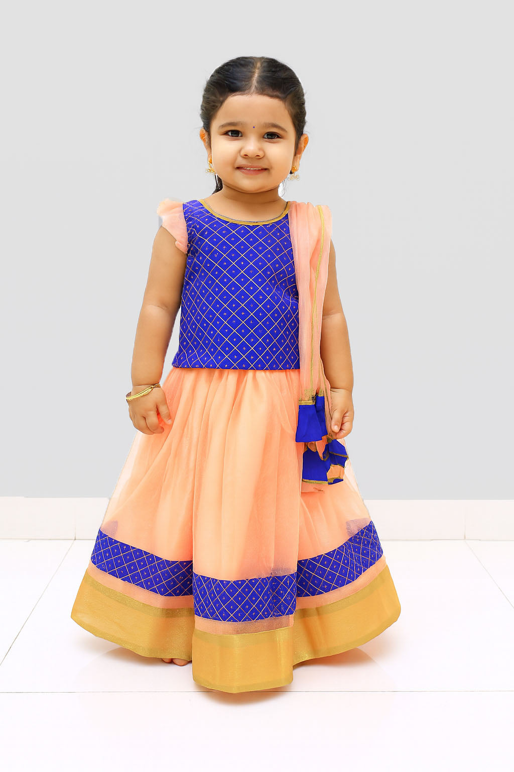 Purple with Peach Sequence Embroidery Lehenga Choli LC148