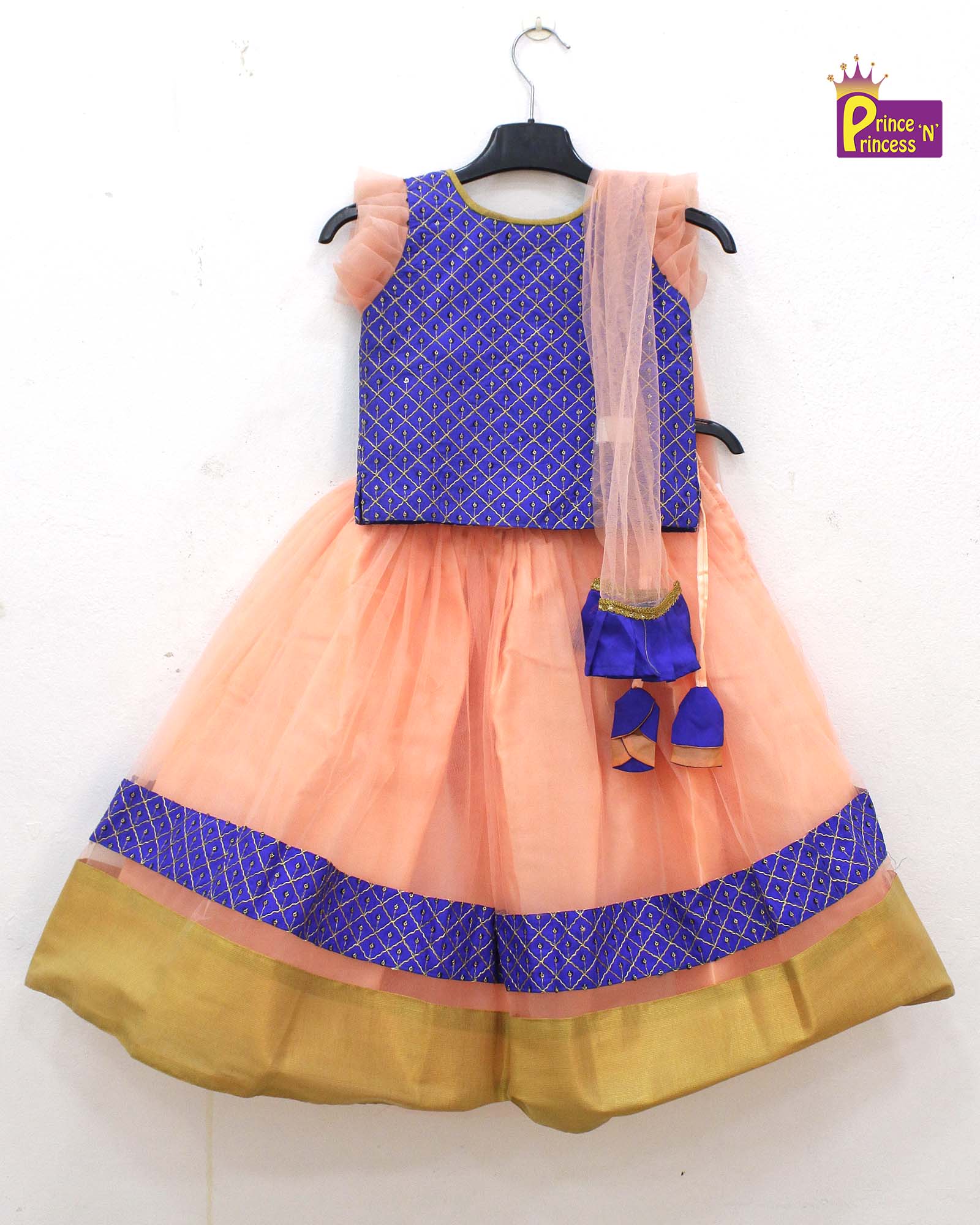 Purple with Peach Sequence Embroidery Lehenga Choli LC148