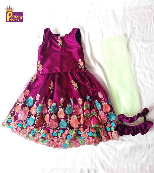 Kids Whine  emproidery  ethnic Lehenga Choli LC167