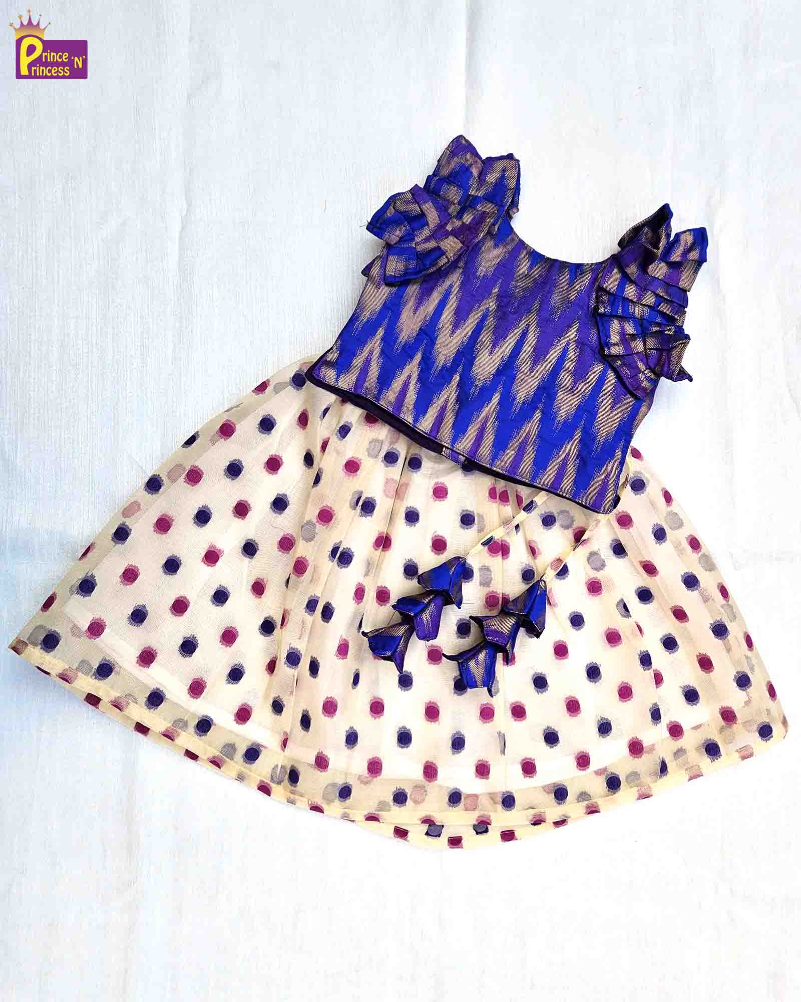 Violet Broacade tops with Organzaa Lehenga Choli LC227 Prince N Princess