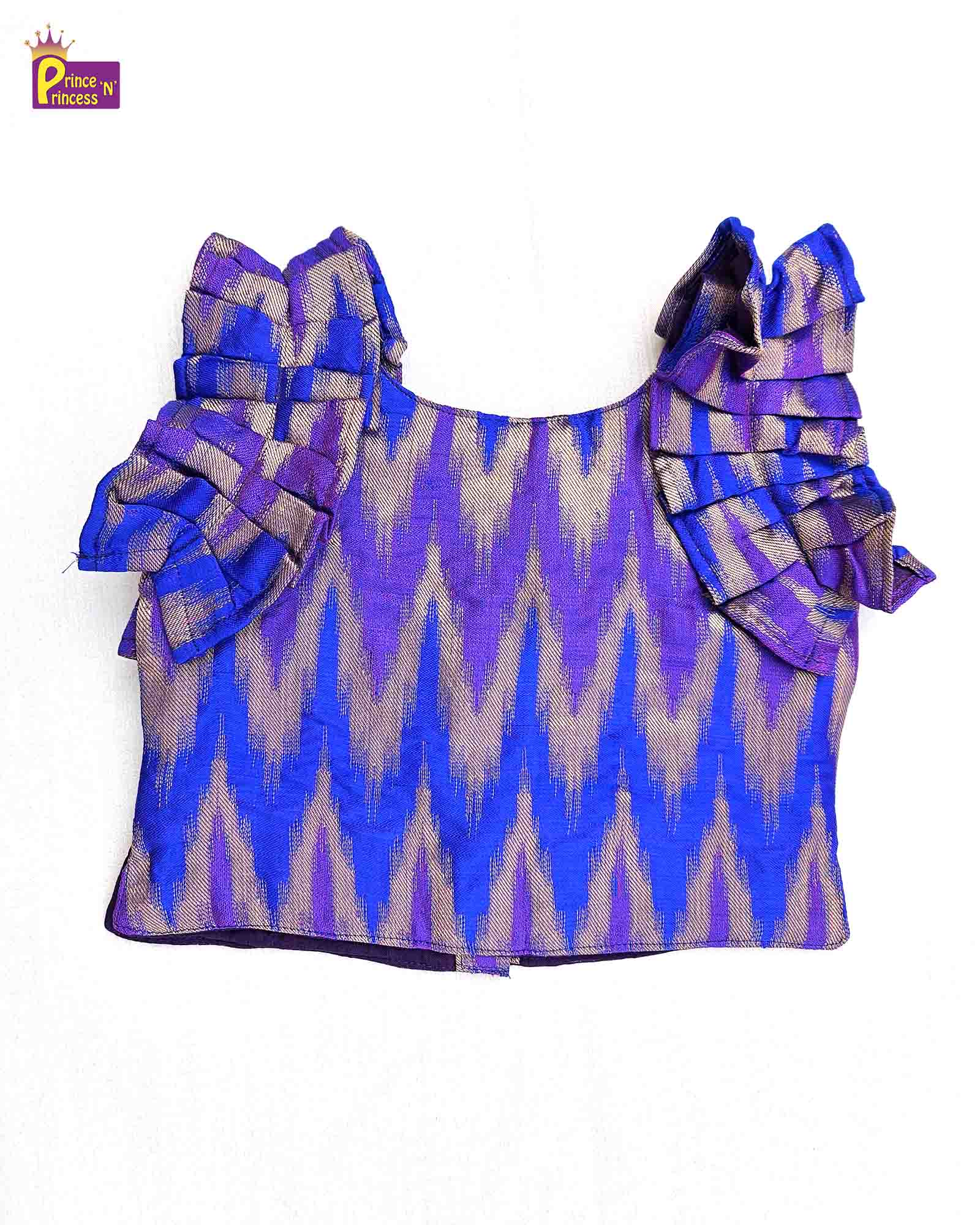 Violet Broacade tops with Organzaa Lehenga Choli LC227 Prince N Princess