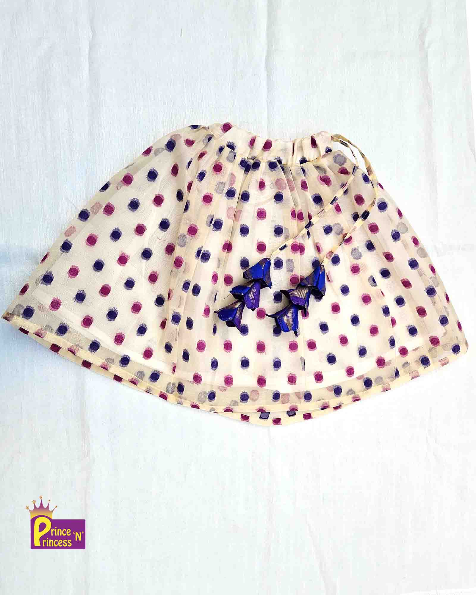 Violet Broacade tops with Organzaa Lehenga Choli LC227 Prince N Princess