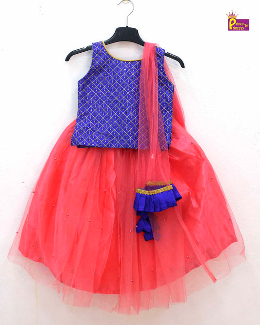 Kids Purple Pink Sequence Embroidery Lehenga Choli LC249