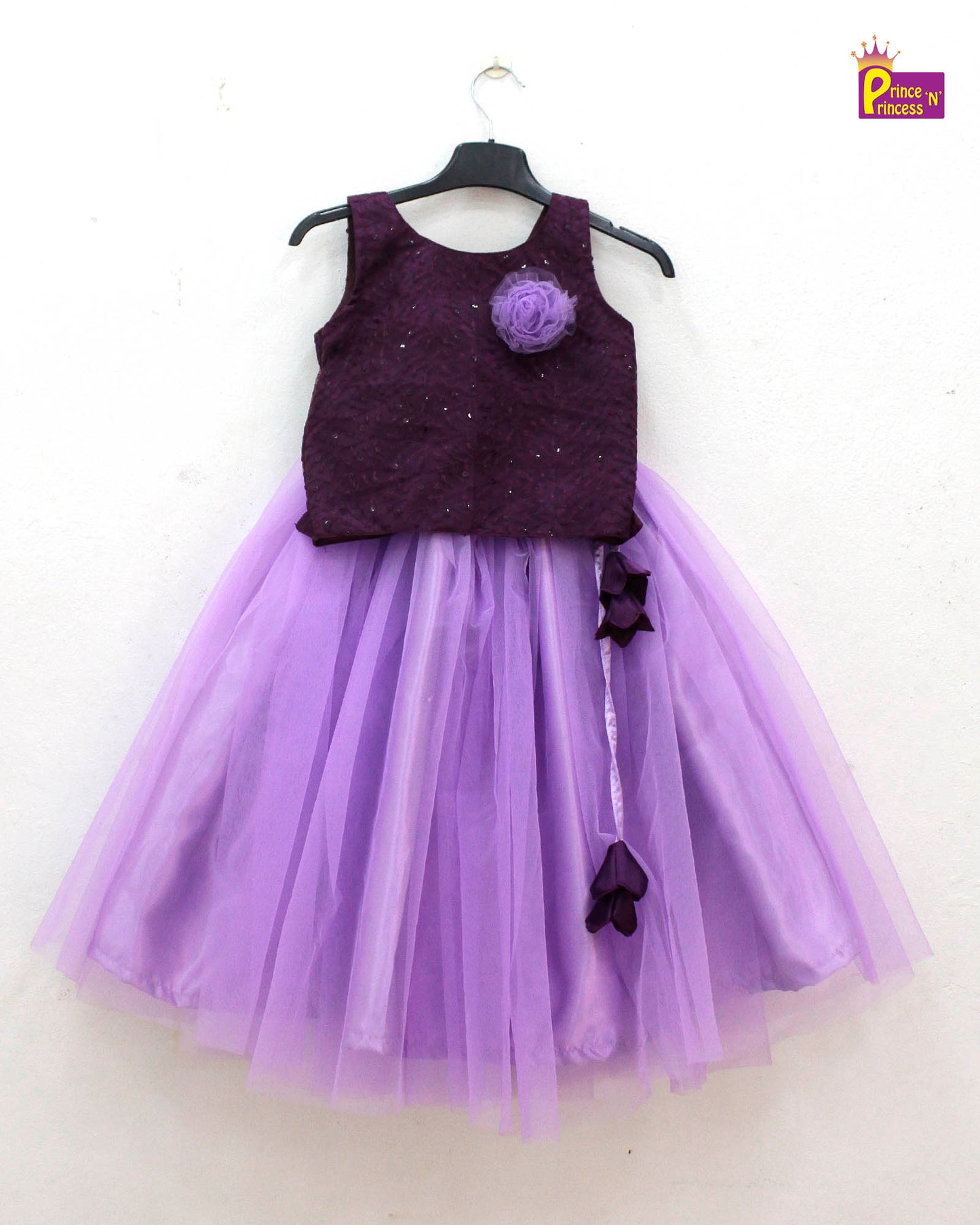 Kids Purple with Whine Sequence Embroidery Lehenga Choli LC255