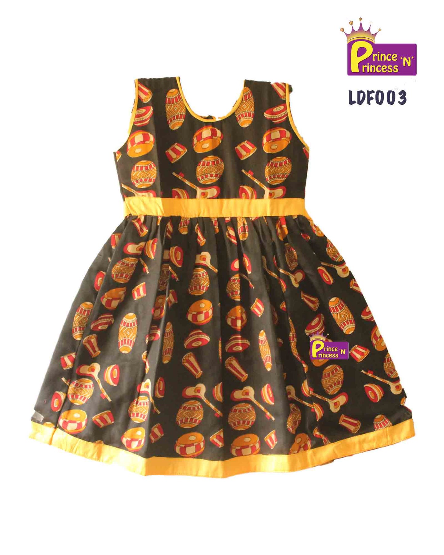 Kids Black  Party Frock LDF003