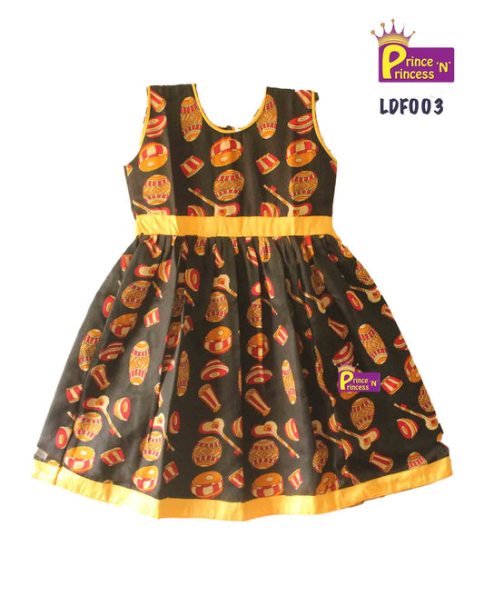 Kids Black  Party Frock LDF003