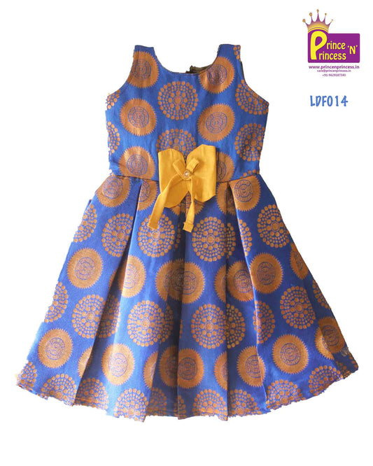 Kids Blue Party Frock LDF014