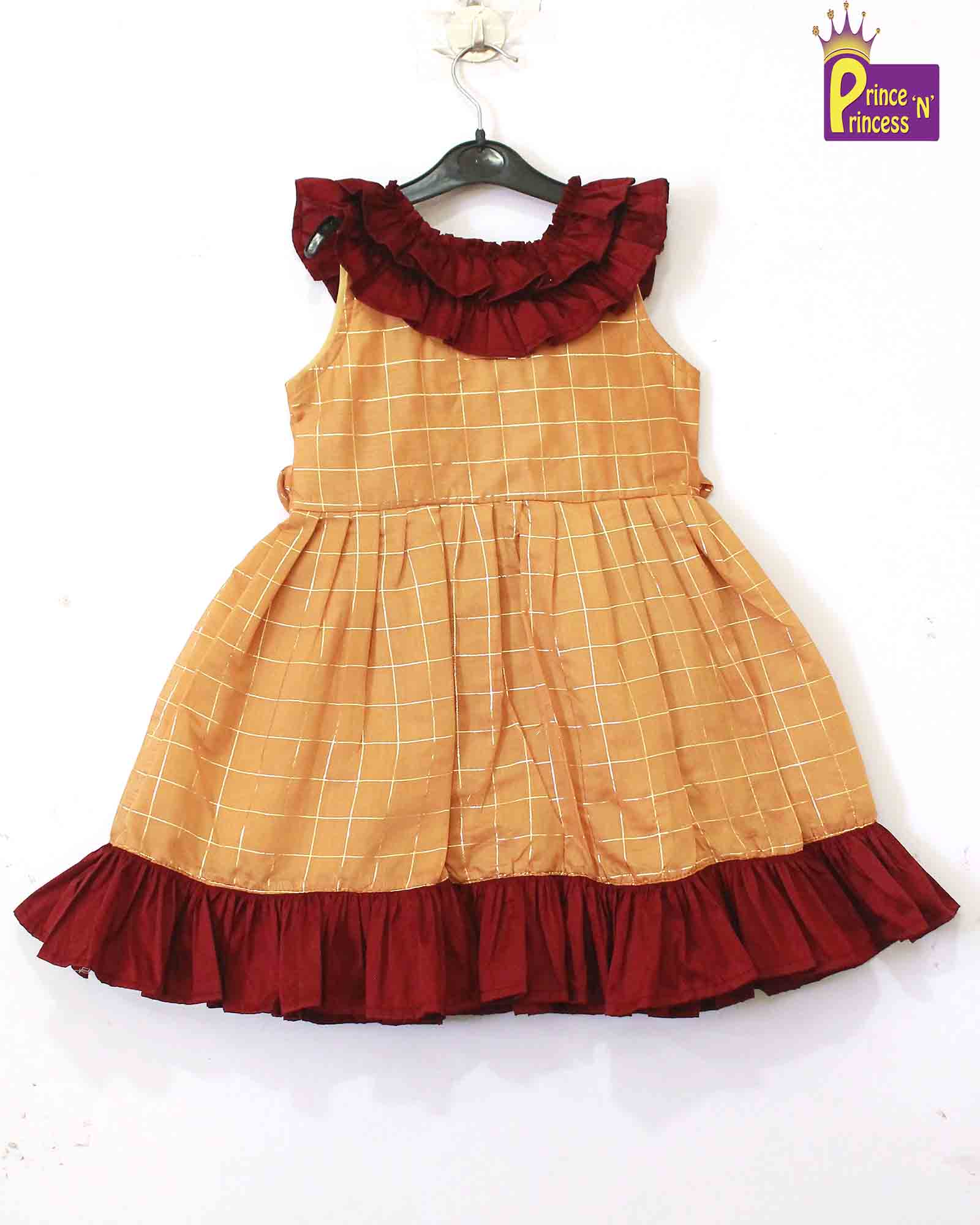 Kids Chocalate brown Party Frock LDF156
