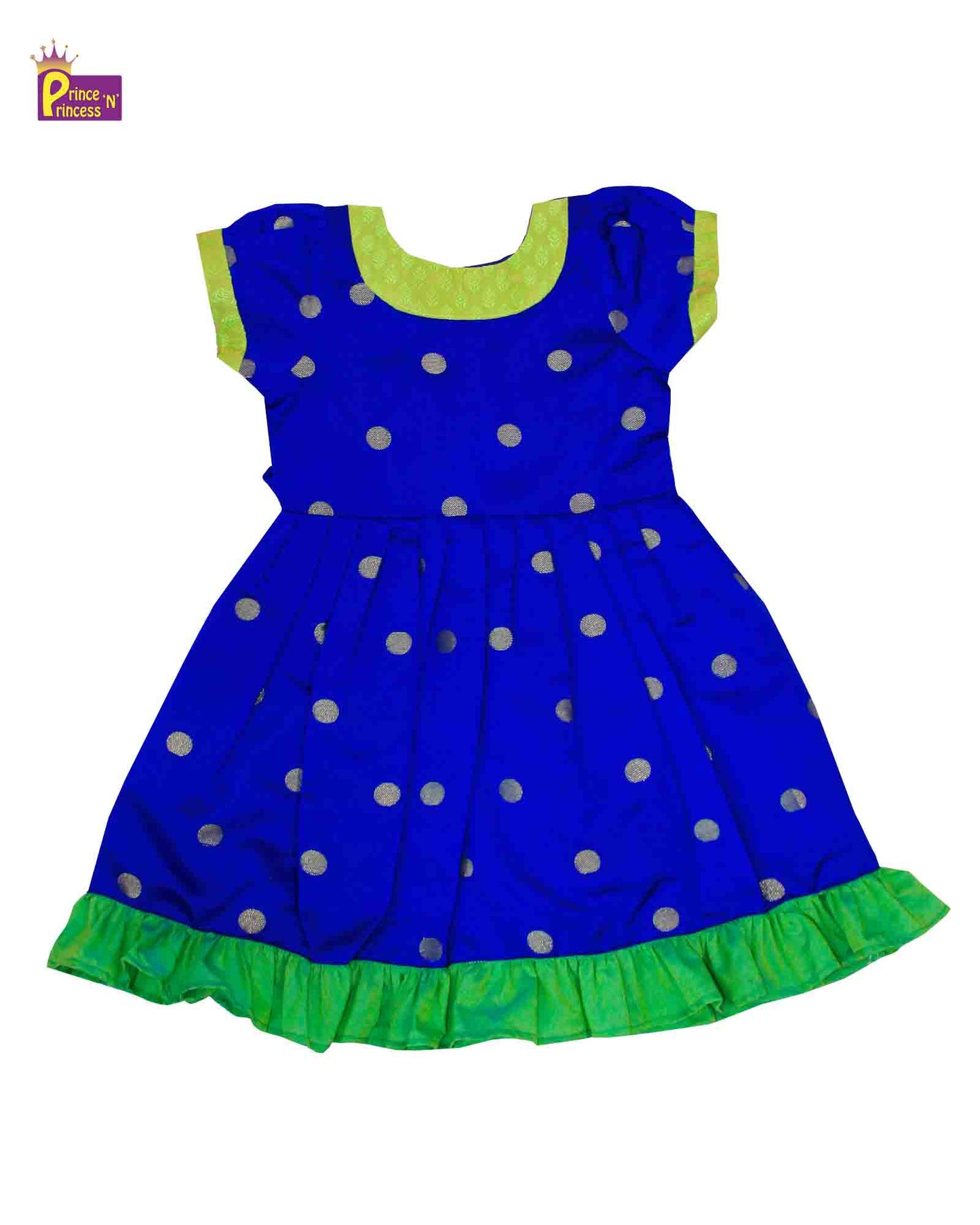 Kids  Green and Blue  Party Frock LDF171