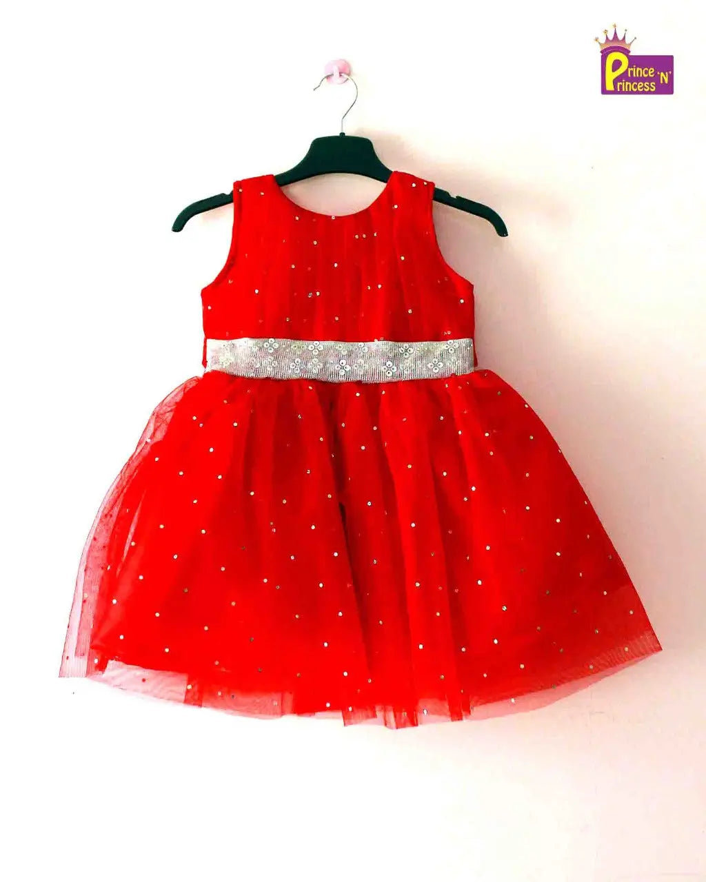 Kids Red Netted Party Frock LDF225 Prince N Princess