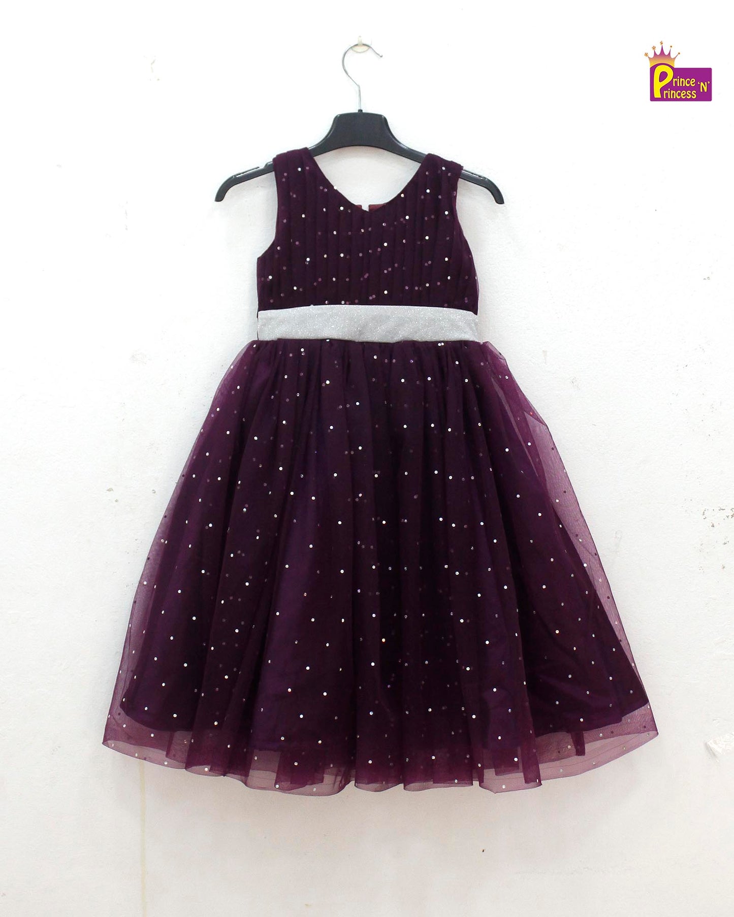 Kids Whine Netted Party Frock LDF275