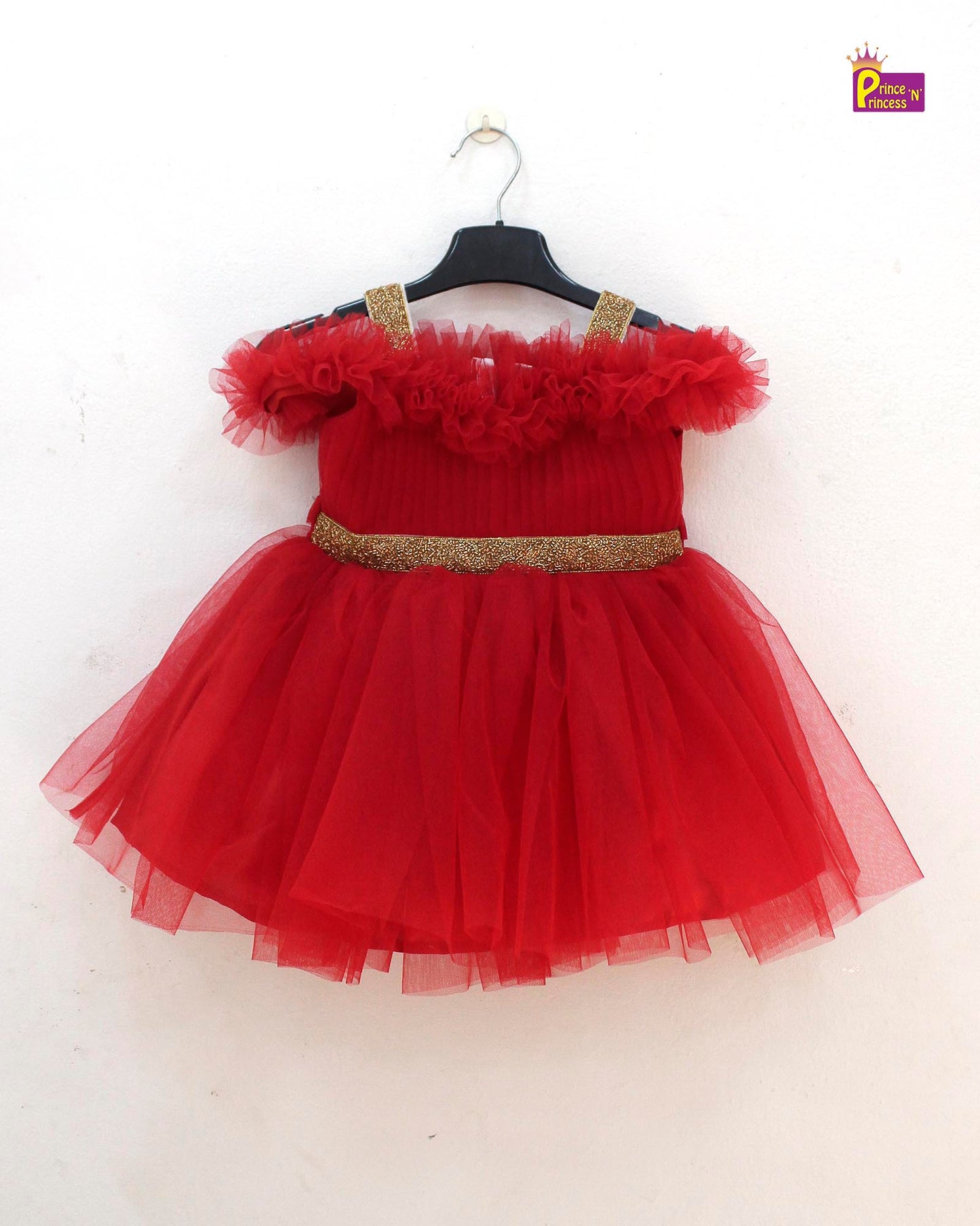 Red Kids Birthday Frock LDF363