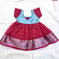 Toddlers Pink Blue  Pattu Frock LF564