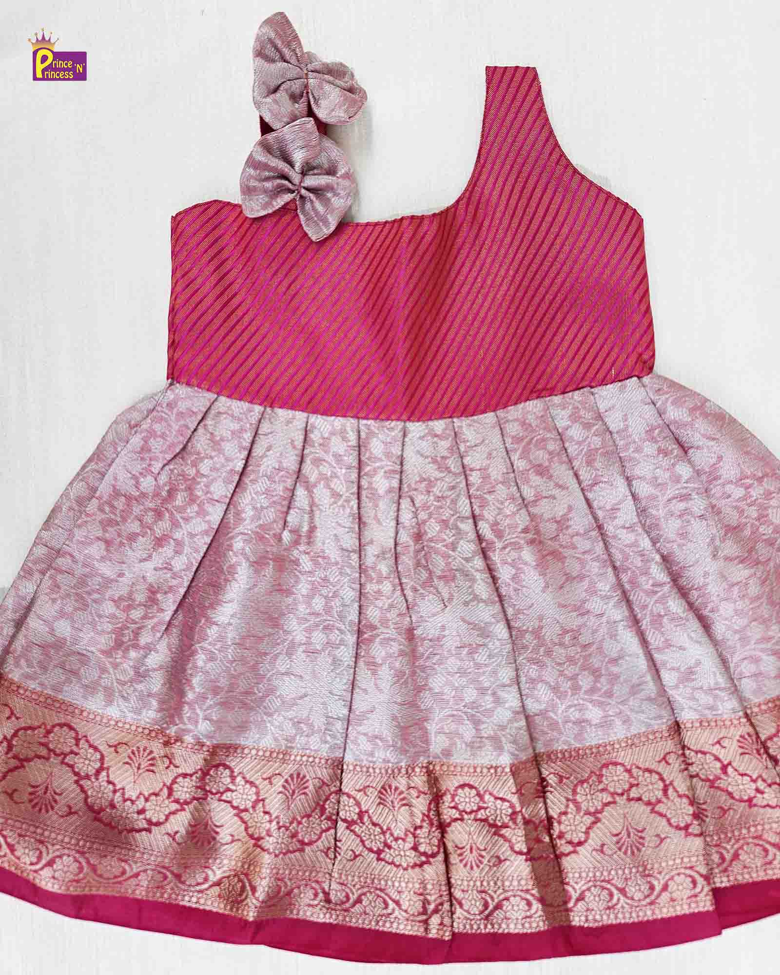 Toddlers Pink Trendy  Pattu Frock LF573 Prince N Princess