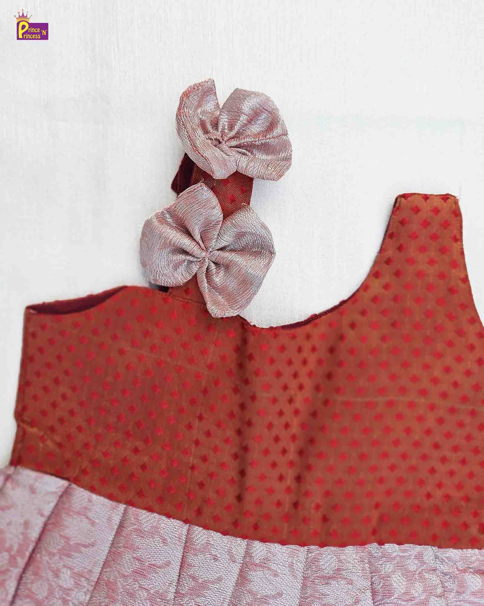 Toddlers Red Trendy  Pattu Frock LF574 Prince N Princess