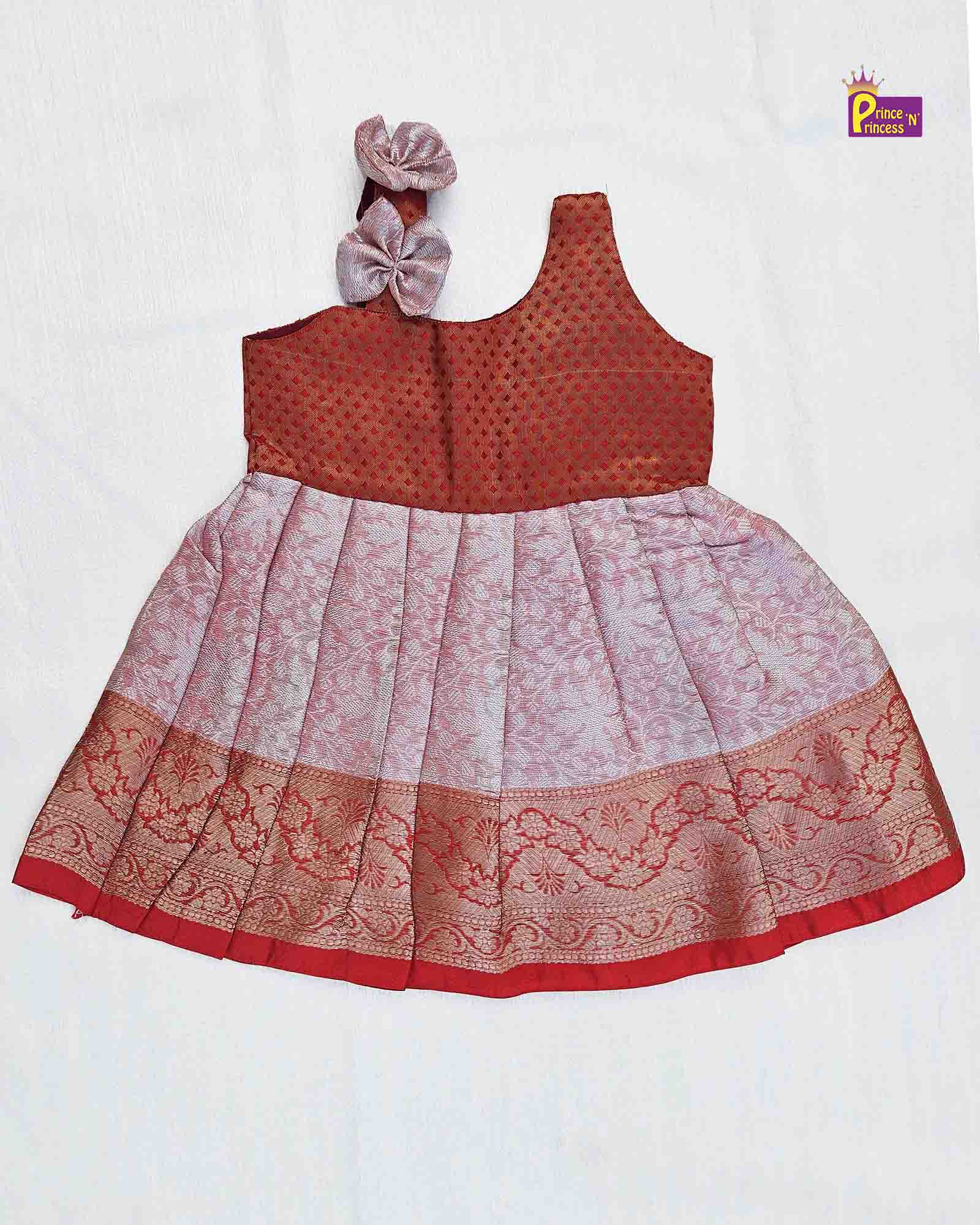 Toddlers Red Trendy  Pattu Frock LF574 Prince N Princess