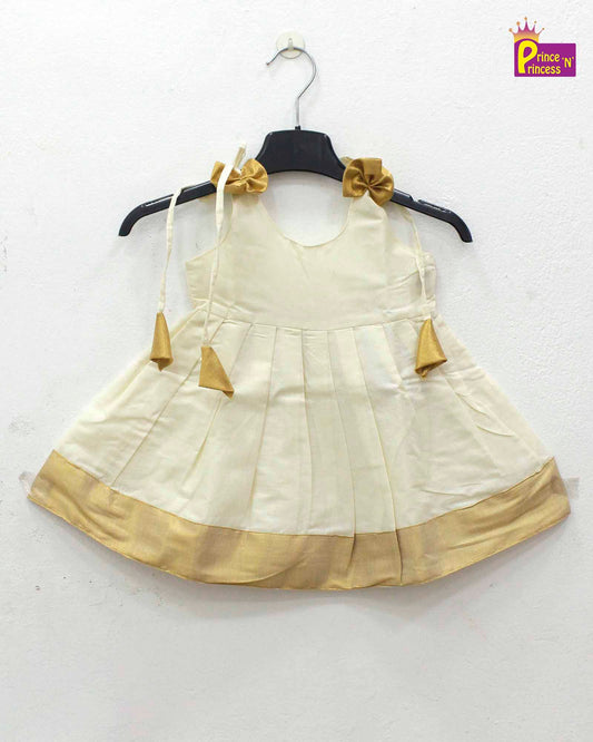 New born Halfwhite Onam Frock LF761