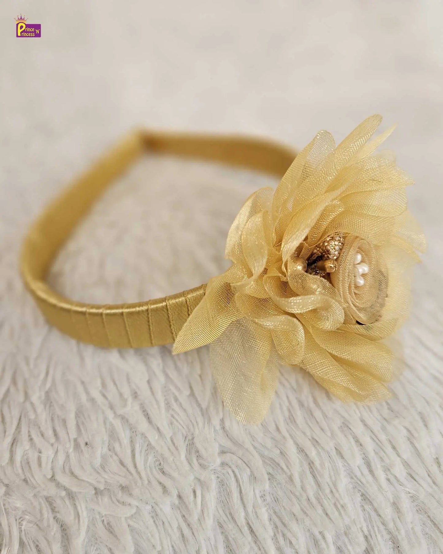 Golden Hair Accessories For Kids - Prince N Princess 