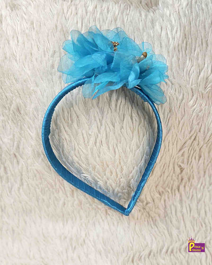 Blue Satin Hair Band with Foam Flow Prince N Princess