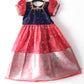 Kids Blue Pink  Organza AARI Ethnic Party Gown PG366