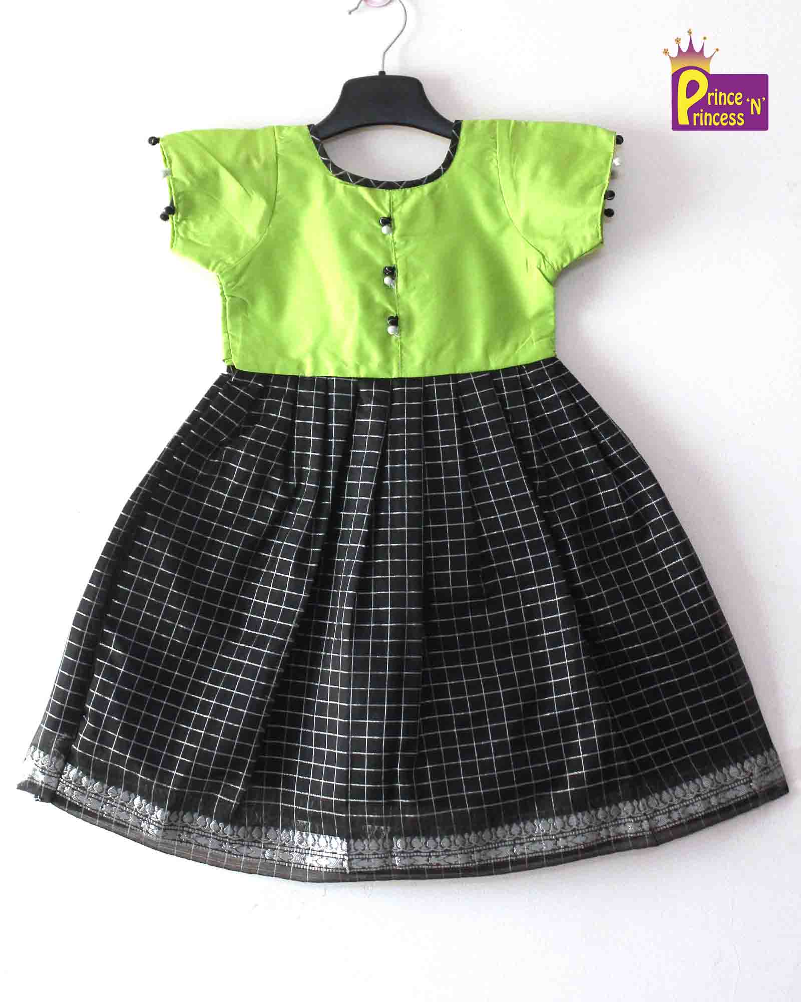 Kids Green Black Organza  Gown PG372 Prince N Princess