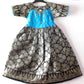 Prince N Princess Black Blue AARI work Pattu Gown PG378