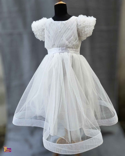 White Kids  Netted long gown PG425 Prince N Princess