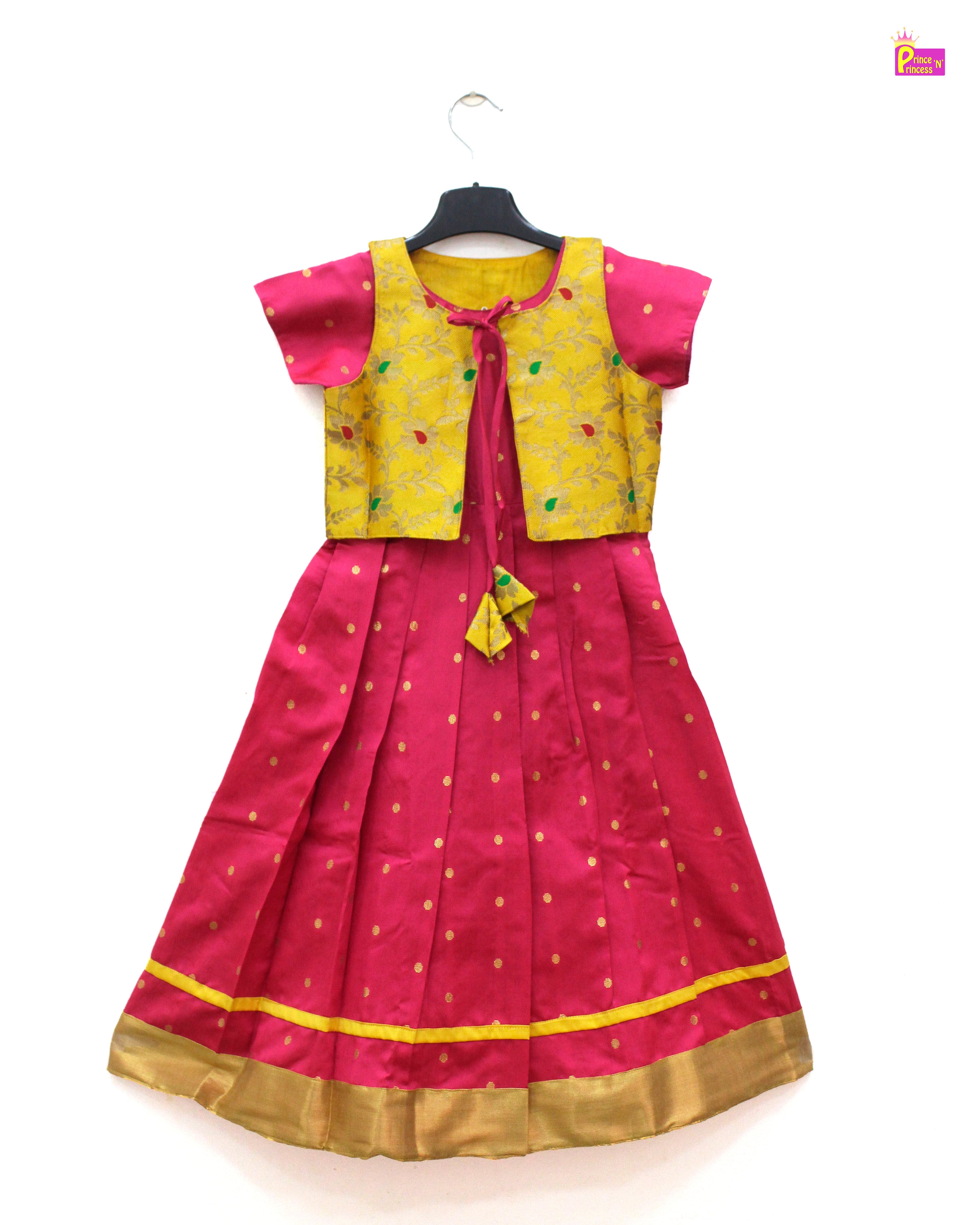 Kids Pink Traditional Gown PG567