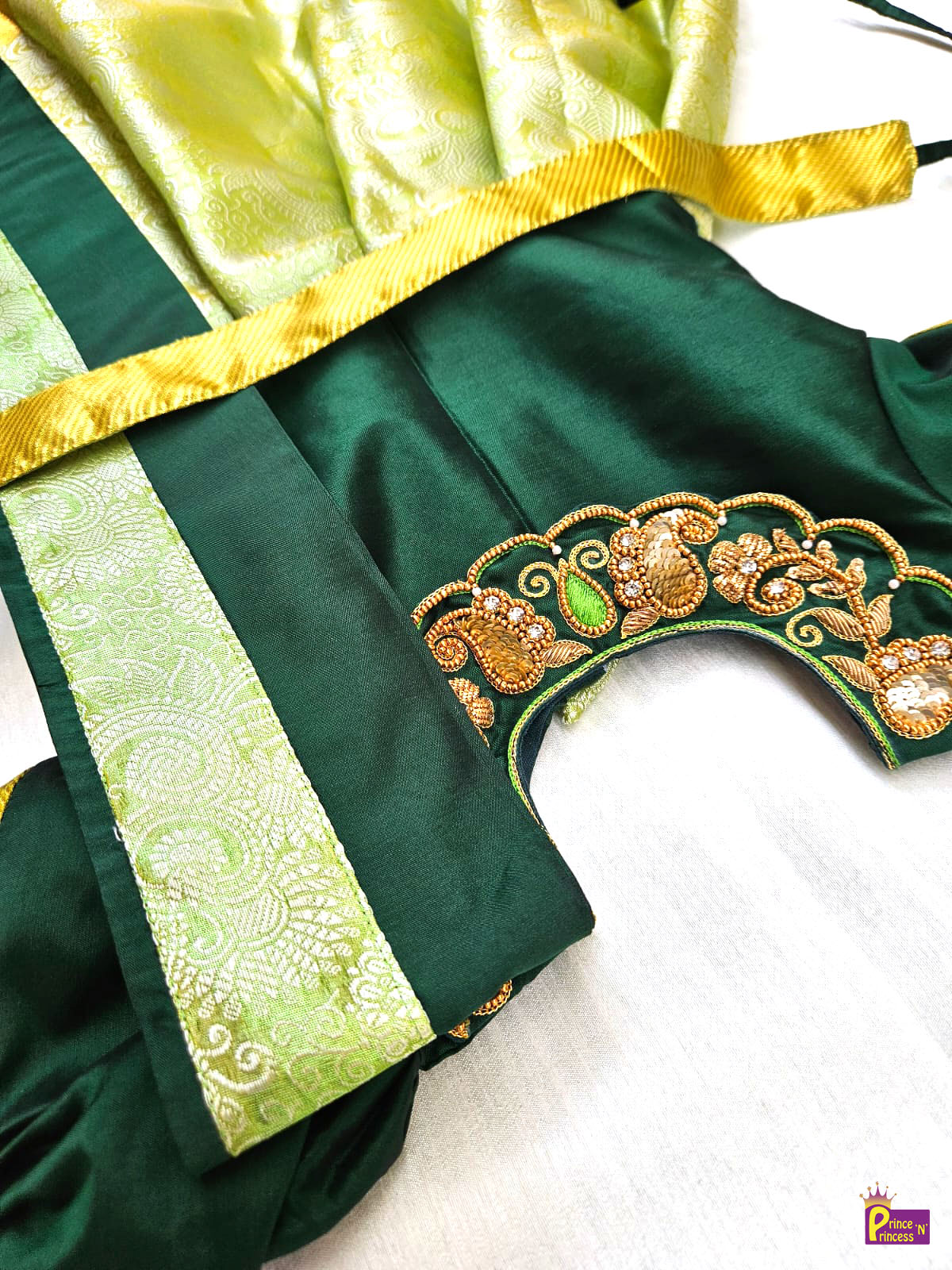New Kids Green Traditional Gown PG573