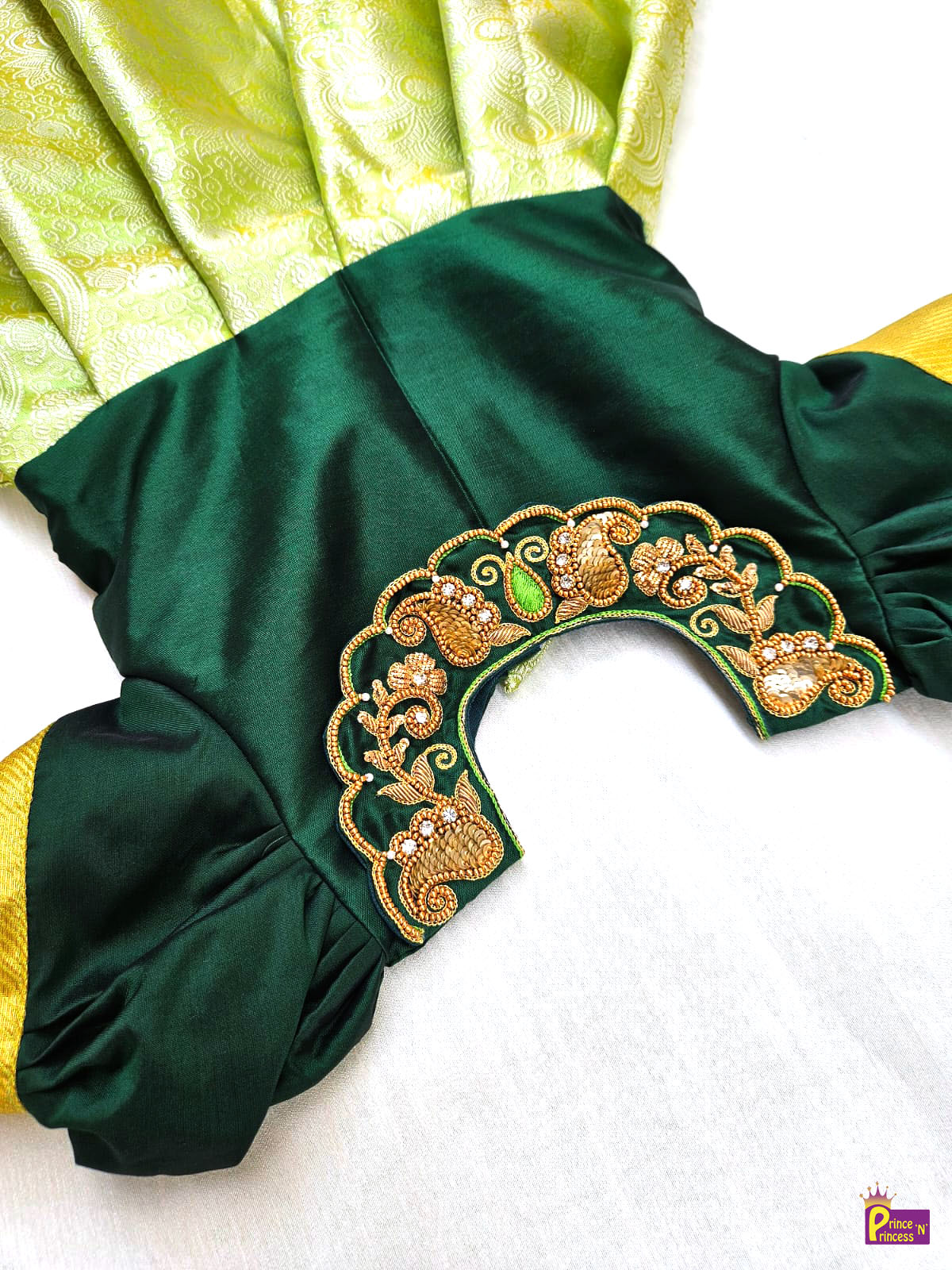 New Kids Green Traditional Gown PG573