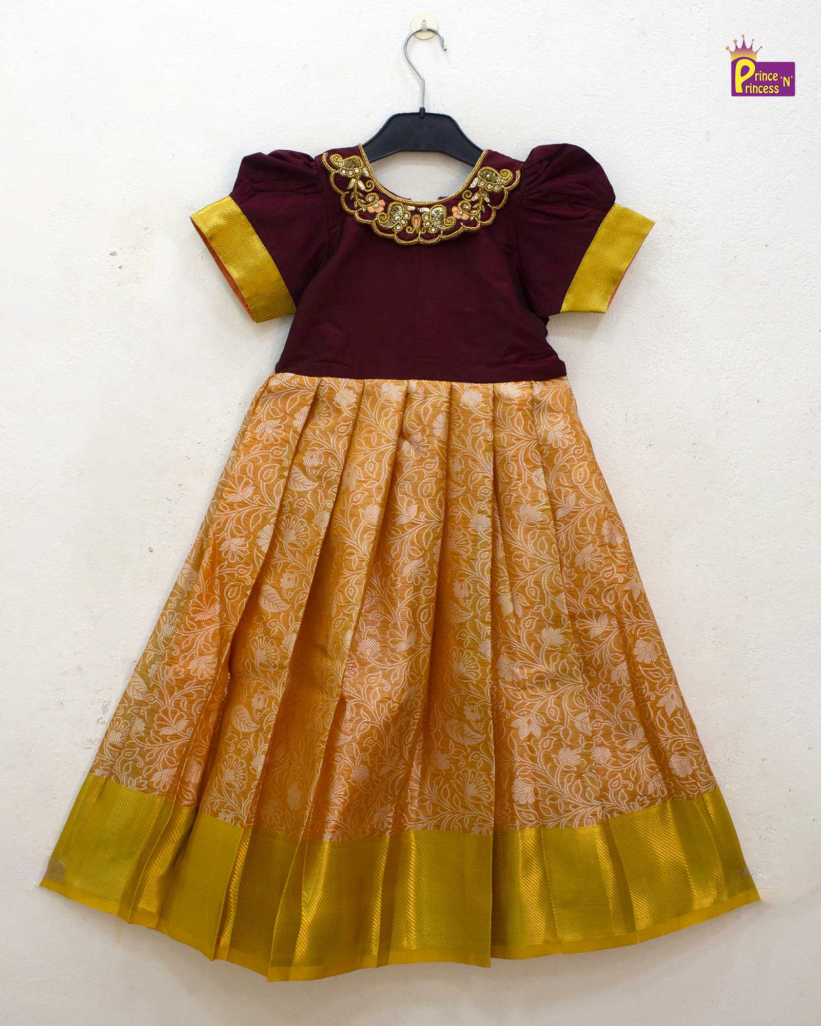 New Kids Maroon Traditional Gown PG592