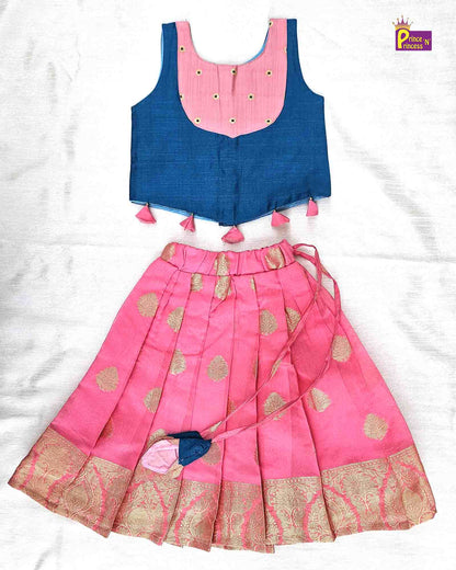 Kids Baby Pink Rama blue Trendy Pattu pavadai PPP1501 Prince N Princess