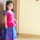 Kids Blue Pink Grand Aari Work Pattu Pavadai PPP1110