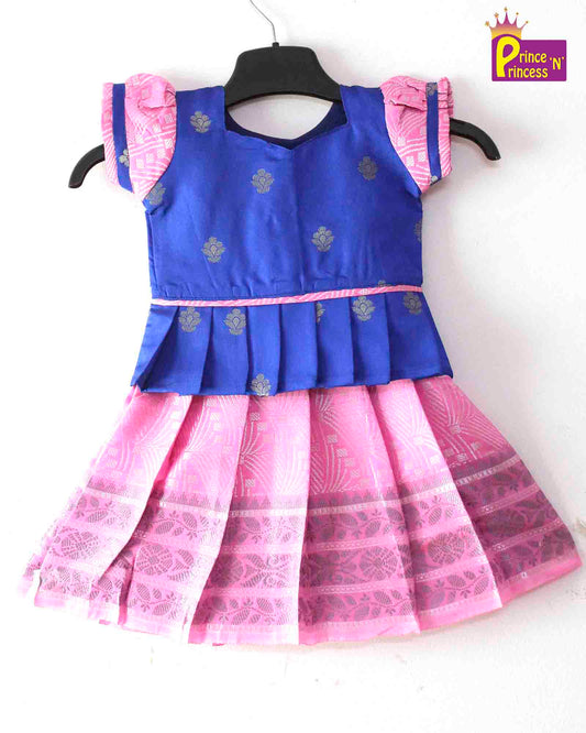 Prince N Princess Blue Pink Baby Pattu Pavadai PPP1299
