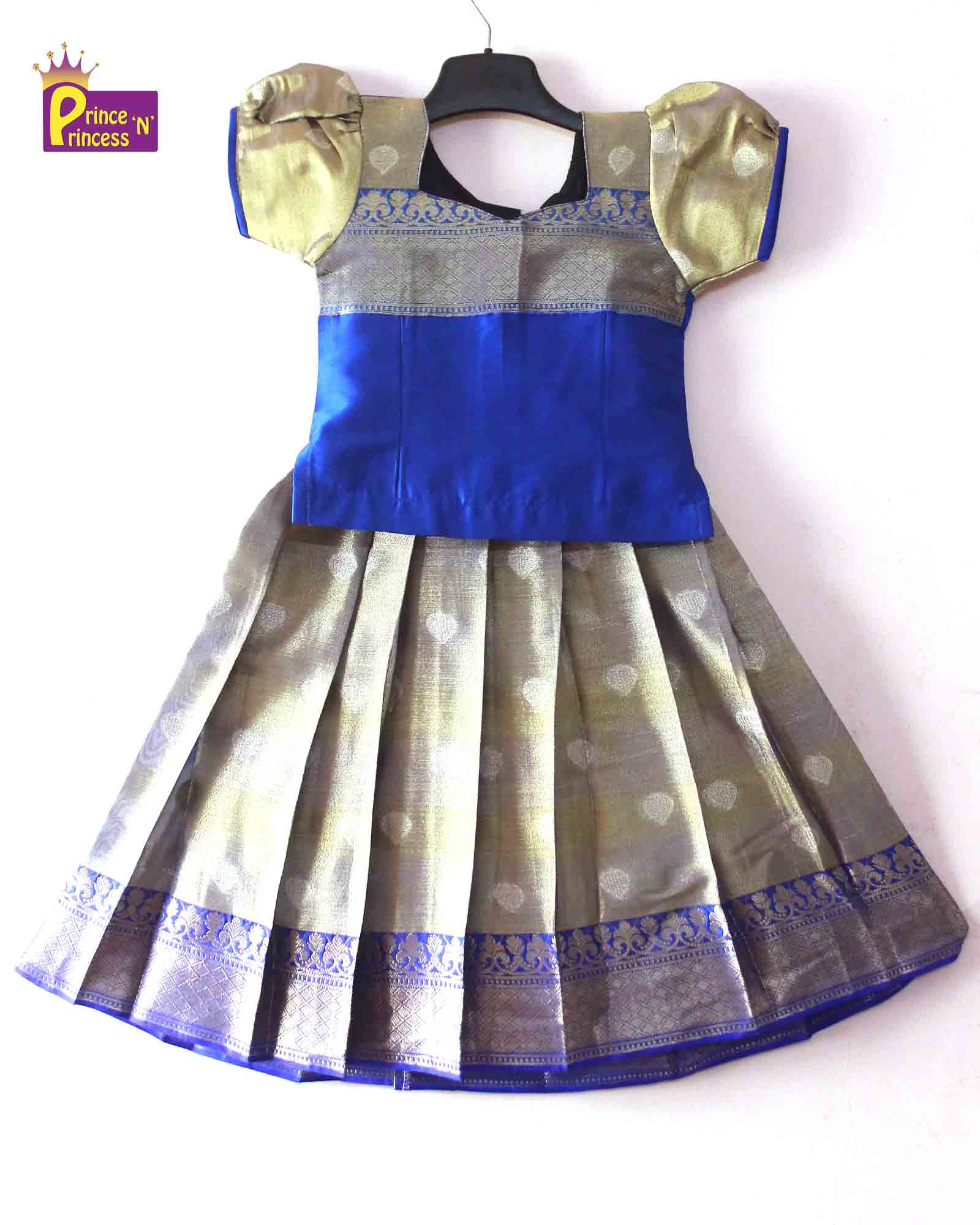 Prince N Princess Blue Tissue Pattu Pavadai PPP1323 Prince N Princess