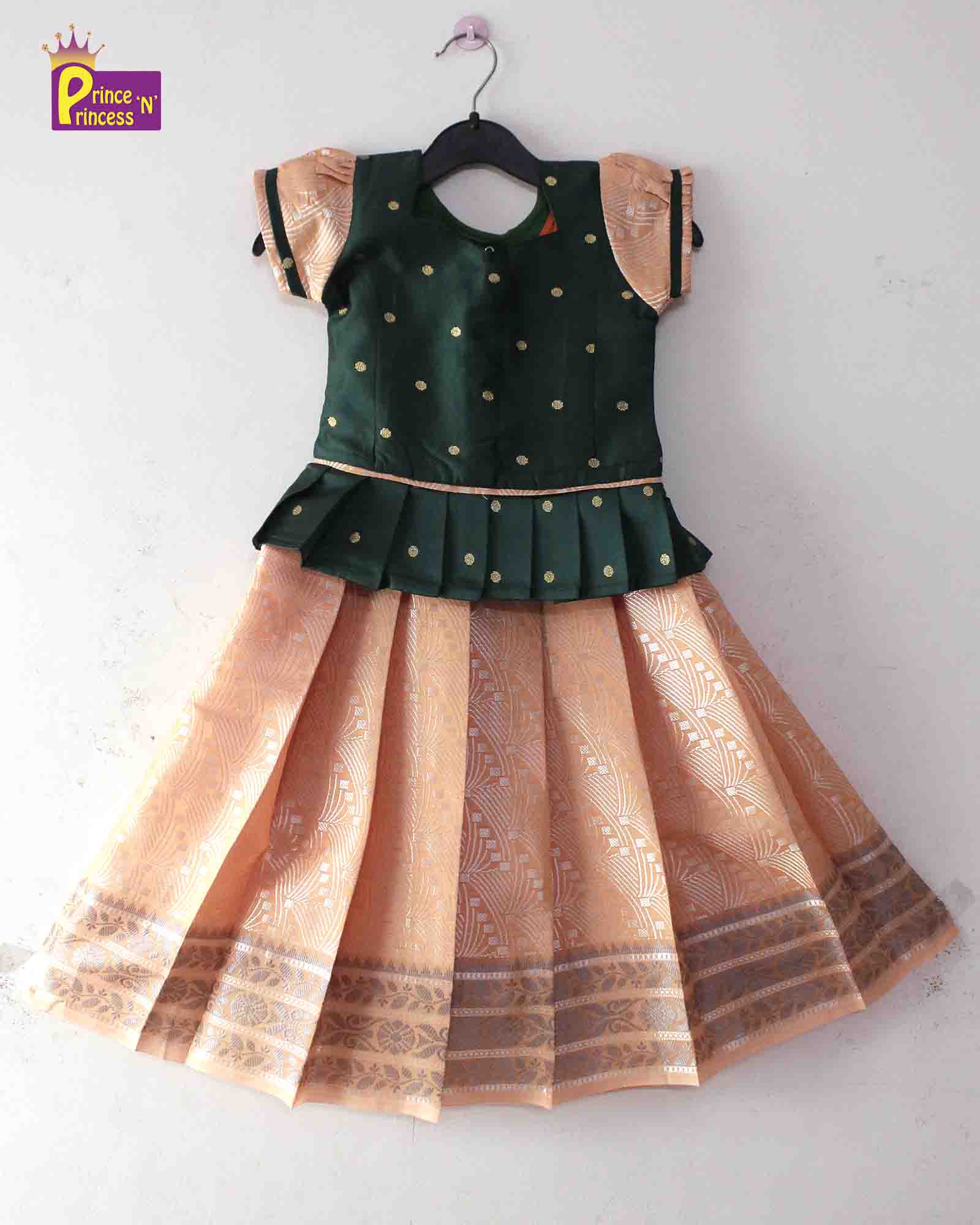 Langa blouse for kids | Pattu langa blouse | Langa blouse for kids, Flower  girl dresses, Girls dresses