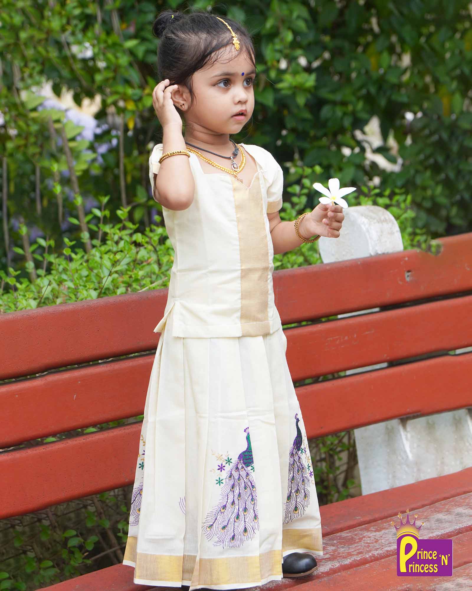 Kids Kerala Kasavu  Traditional Pattu Pavadai PPP1561