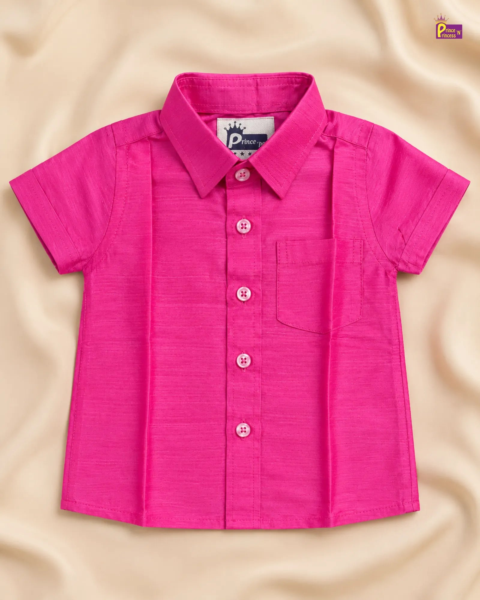 Boys South Indian Shirt Dhoti in Pink SD115
