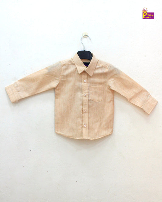 Kids Orange Plain Full Sleeve shirt ST062