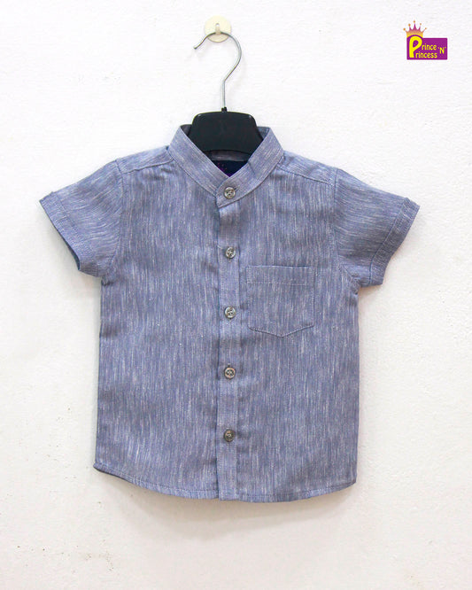 Kids Grey Cotton  shirt ST078