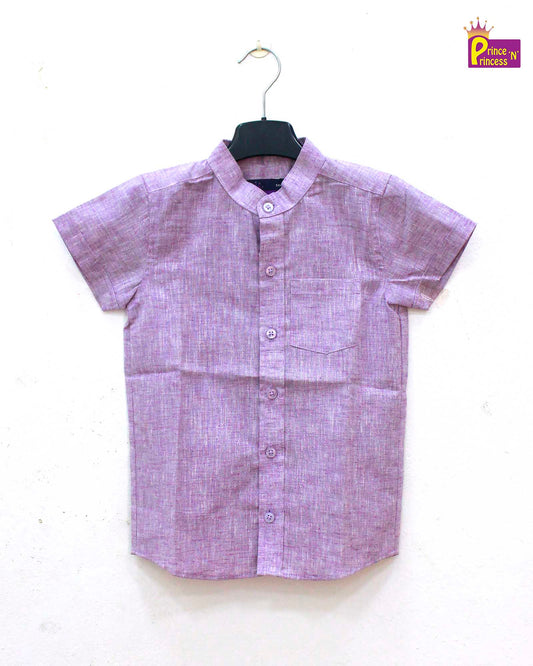 Kids Purple Cotton Shirt ST101