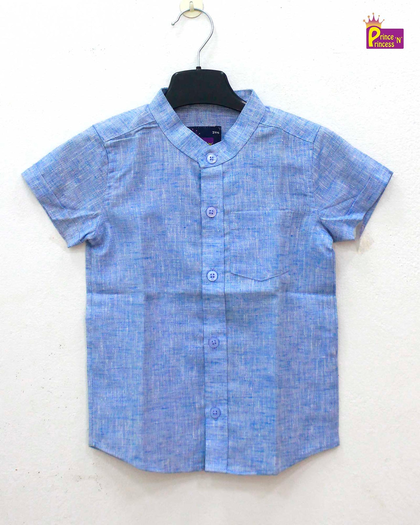 Kids Blue Cotton Shirt ST105