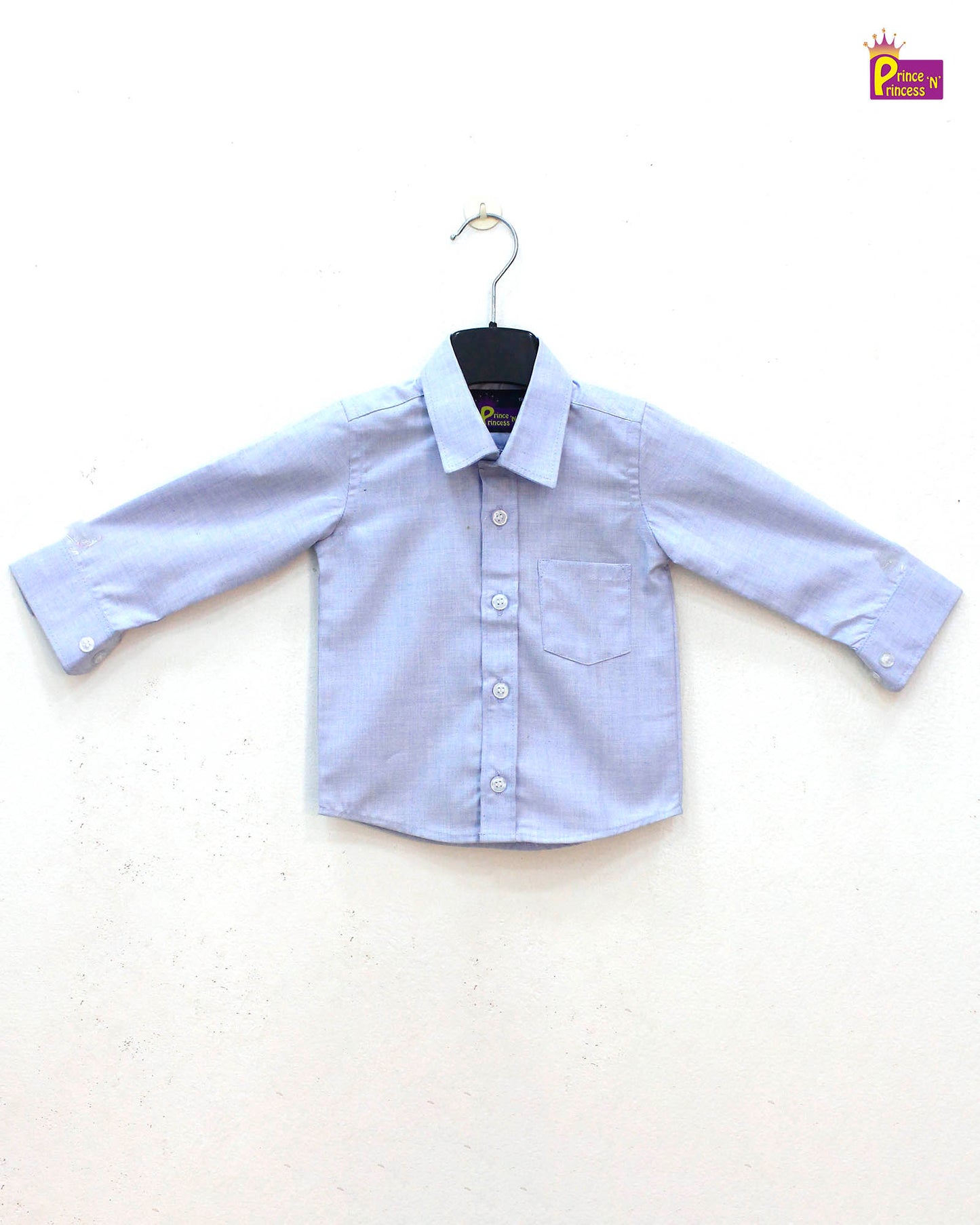 Kids Blue Cotton Shirt ST108