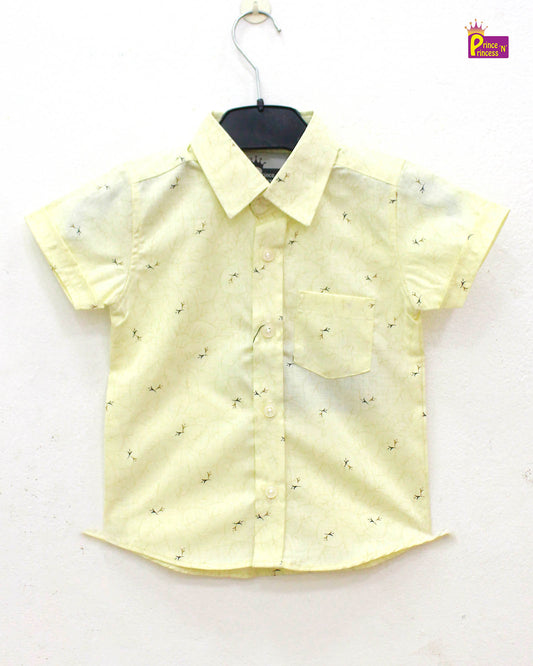 Kids Yellow Half sleeve shirt ST111