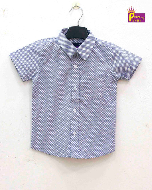 Kids Grey Cotton  shirt ST124