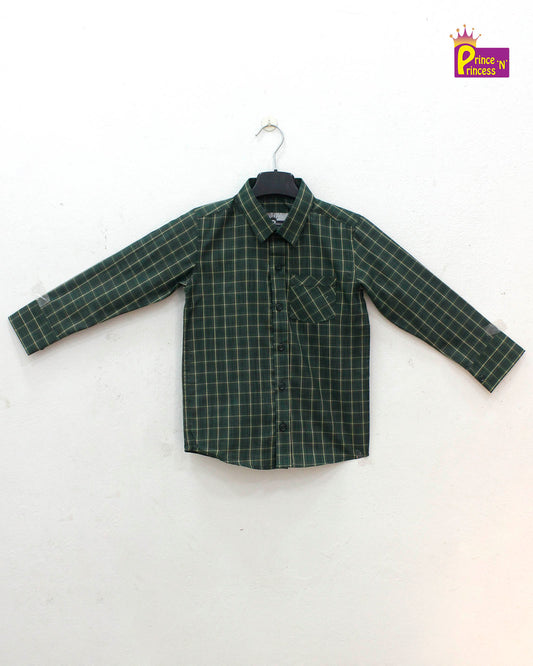 Kids Green Full Sleeve shirt ST132